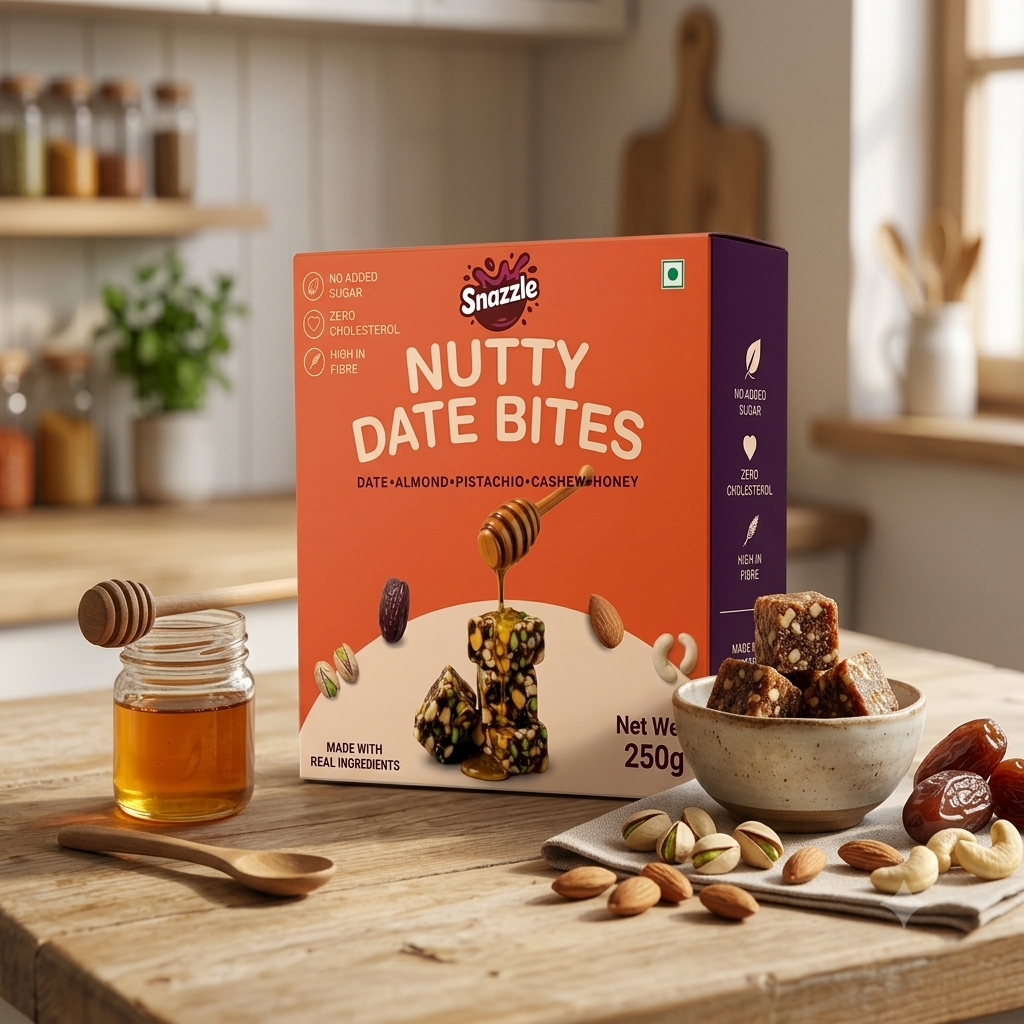 Snazzle Healthy Nuts Dates Bar - Image 2