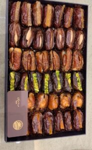 Medjool dates are stuffed with nuts
