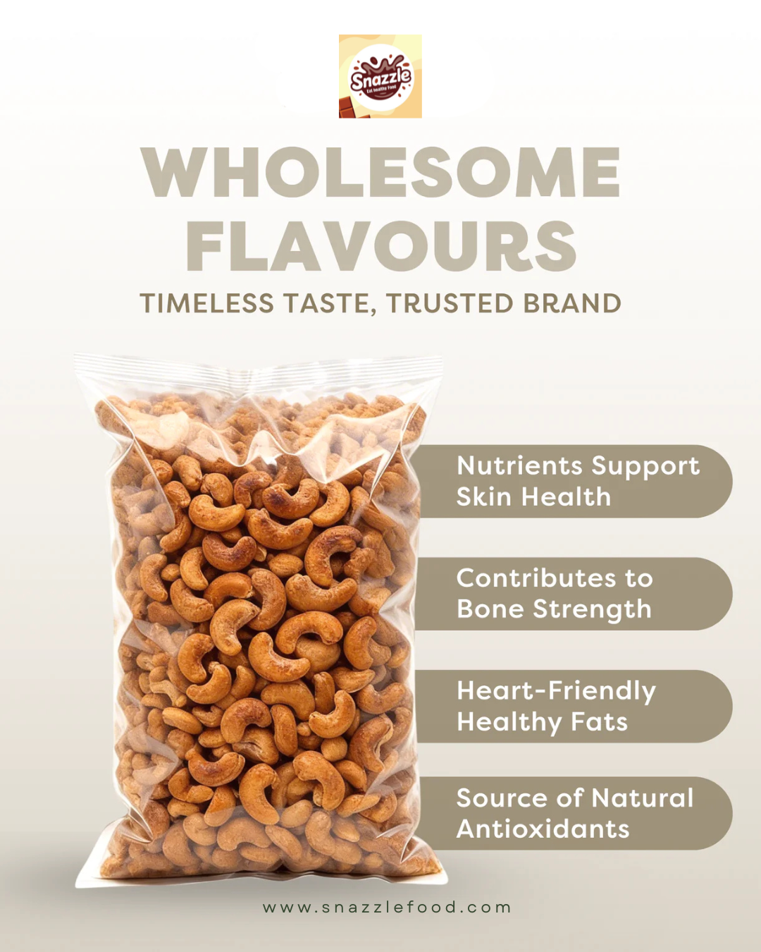 Roasted Cashew Nuts - 200g - Image 2
